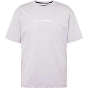 Tričko Calvin Klein kouřově šedá / bílá