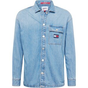 Košile Tommy Jeans námořnická modř / světlemodrá / červená / bílá