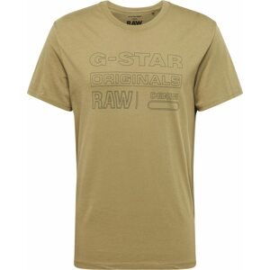 Tričko G-Star Raw olivová / černá