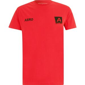 Tričko AÉROPOSTALE červená / černá