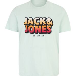 Tričko Jack & Jones Plus tyrkysová / jasně oranžová / červená / černá