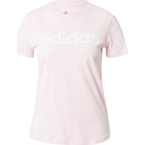 Funkční tričko 'Essentials Logo' ADIDAS SPORTSWEAR růžová / bílá