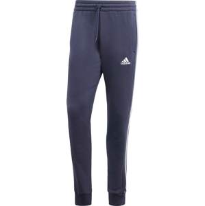 Sportovní kalhoty 'Essentials Fleece 3-Stripes Tapered Cuff' ADIDAS SPORTSWEAR tmavě modrá / bílá