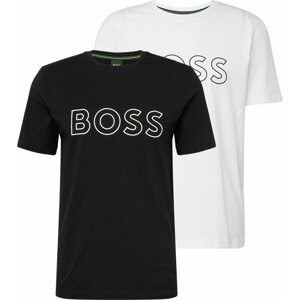 Tričko BOSS Green černá / bílá