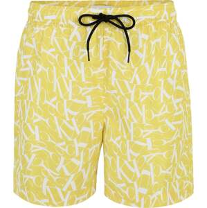 Plavecké šortky Calvin Klein Swimwear citronově žlutá / bílá
