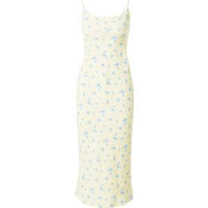 Letní šaty Hollister modrá / světlemodrá / pastelově žlutá