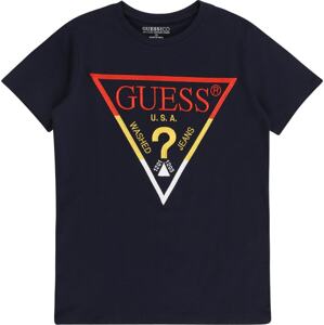 Tričko Guess noční modrá / žlutá / červená / bílá