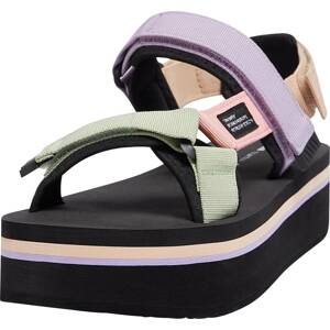 Páskové sandály Pull&Bear béžová / světle zelená / fialová / růžová