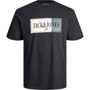 Tričko jack & jones champagne / khaki / černá / bílá
