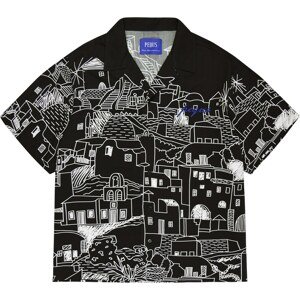 Košile 'Mykonos City' Pequs kobaltová modř / světle šedá / černá