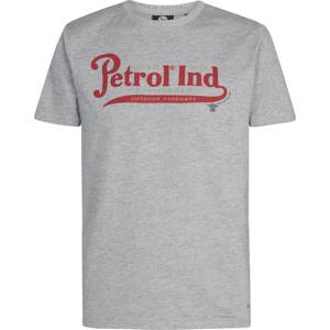 Tričko Petrol Industries námořnická modř / kámen / šedý melír / červená