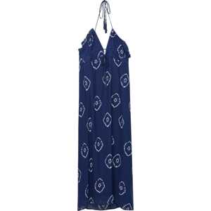 Letní šaty Pull&Bear kobaltová modř / bílá
