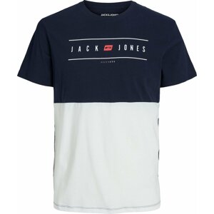 Tričko 'ELLIOT' jack & jones námořnická modř / červená / bílá
