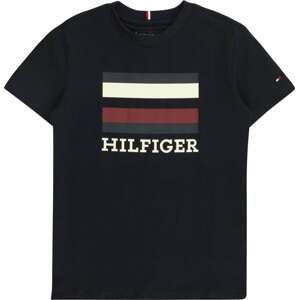 Tričko Tommy Hilfiger námořnická modř / tmavě modrá / tmavě červená / bílá