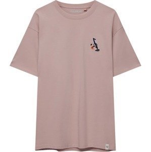 Tričko Pull&Bear tělová / námořnická modř / oranžová / růžová