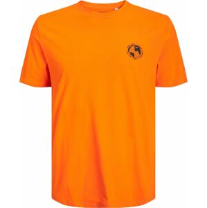 Tričko 'Filo' Jack & Jones Plus oranžová / černá / bílá
