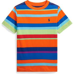 Tričko Polo Ralph Lauren královská modrá / světlemodrá / světle zelená / tmavě oranžová