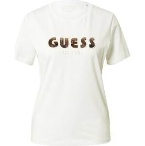 Tričko Guess zlatá / bílá