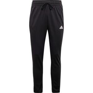 Sportovní kalhoty 'Essentials Tapered Open Hem 3-Stripes' ADIDAS SPORTSWEAR černá / bílá