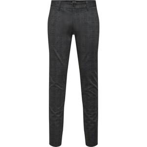 Chino kalhoty 'Mark' Only & Sons šedá / černý melír