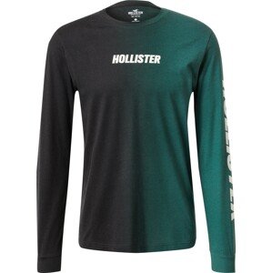 Tričko Hollister zelená / jedle / bílá
