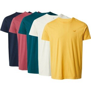 Tričko Hollister námořnická modř / žlutá / smaragdová / bílá