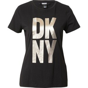Tričko DKNY zlatá / černá