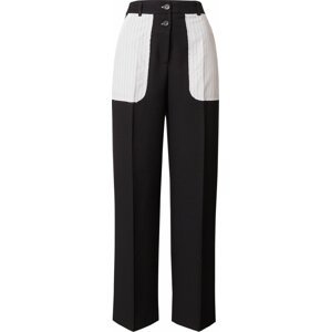 Kalhoty s puky Topshop černá / bílá