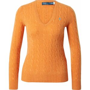 Svetr 'KIMBERLY' Polo Ralph Lauren světlemodrá / jasně oranžová