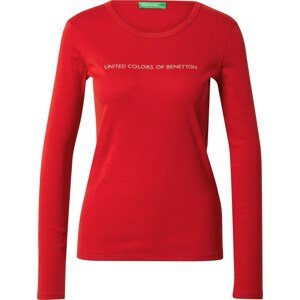 Tričko United Colors of Benetton červená / bílá