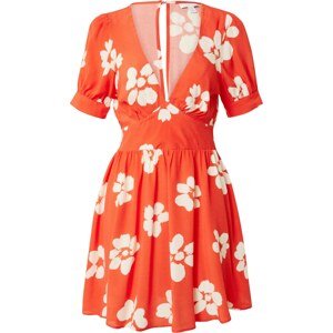 Letní šaty Topshop oranžová / bílá