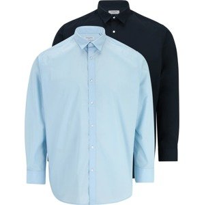 Košile 'JOE' Jack & Jones Plus noční modrá / světlemodrá