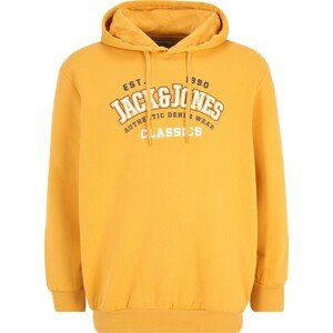 Mikina Jack & Jones Plus zlatě žlutá / černá / bílá
