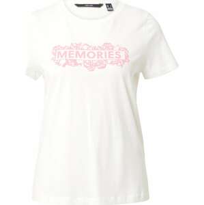 Tričko 'LIAFRANCIS' Vero Moda růžová / bílá