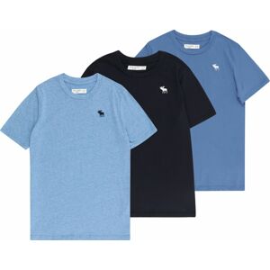 Tričko 'CHAIN' Abercrombie & Fitch noční modrá / safírová / světlemodrá / bílá