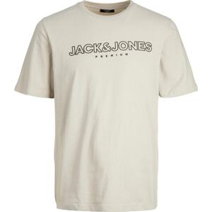 Tričko 'JASON' jack & jones starobéžová / černá
