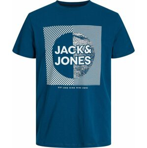 Tričko 'STEIN' jack & jones marine modrá / bílá