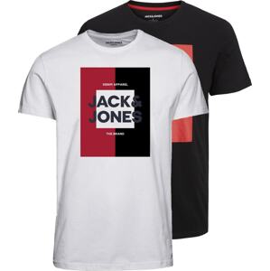 Tričko 'OSCAR' jack & jones námořnická modř / červená / černá / bílá