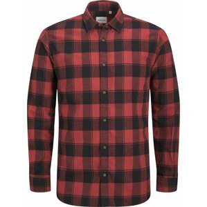 Košile ' BUFFALO' jack & jones tmavě červená / černá