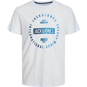 Tričko 'OLIVER' jack & jones modrá / námořnická modř / bílá