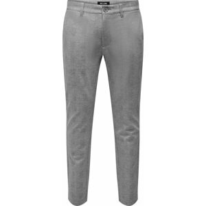 Chino kalhoty 'MARK' Only & Sons světle šedá / tmavě šedá