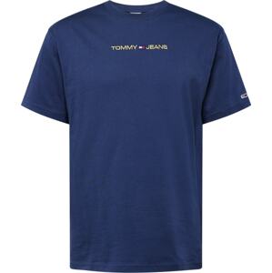 Tričko Tommy Jeans námořnická modř / zlatá / červená / bílá