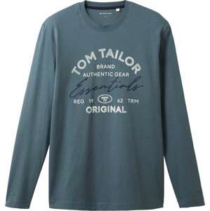Tričko Tom Tailor námořnická modř / světle šedá / petrolejová