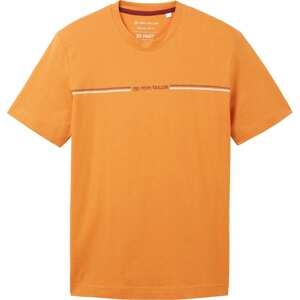 Tričko Tom Tailor oranžová / tmavě červená / bílá