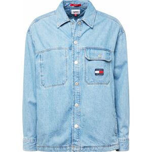 Přechodná bunda Tommy Jeans námořnická modř / modrá džínovina / červená / bílá