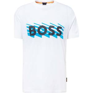 Tričko 'Rete' Boss Orange modrá / bílá