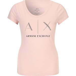 Tričko Armani Exchange růžová / černá / bílá