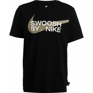 Tričko Nike Sportswear zlatá / černá / bílá