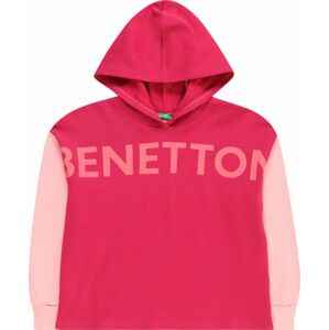 Mikina United Colors of Benetton světle růžová / tmavě růžová