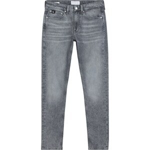 Džíny Calvin Klein Jeans šedá džínová / černá / bílá